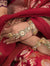 White Florafied Kundan Pearls Haathphool