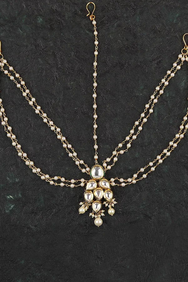 Pearl & Kundan Matha Patti