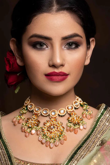 Green Kundan Choker Necklace