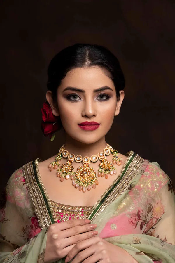 Green Kundan Choker Necklace