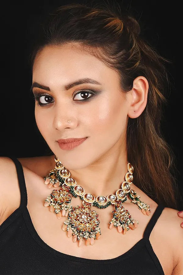 Green Kundan Choker Necklace