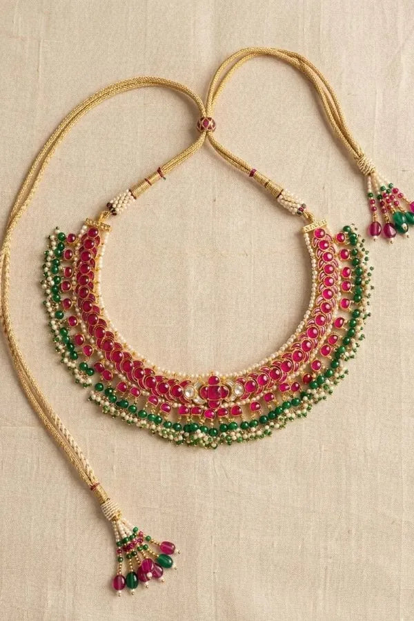 Red Mosaic Choker