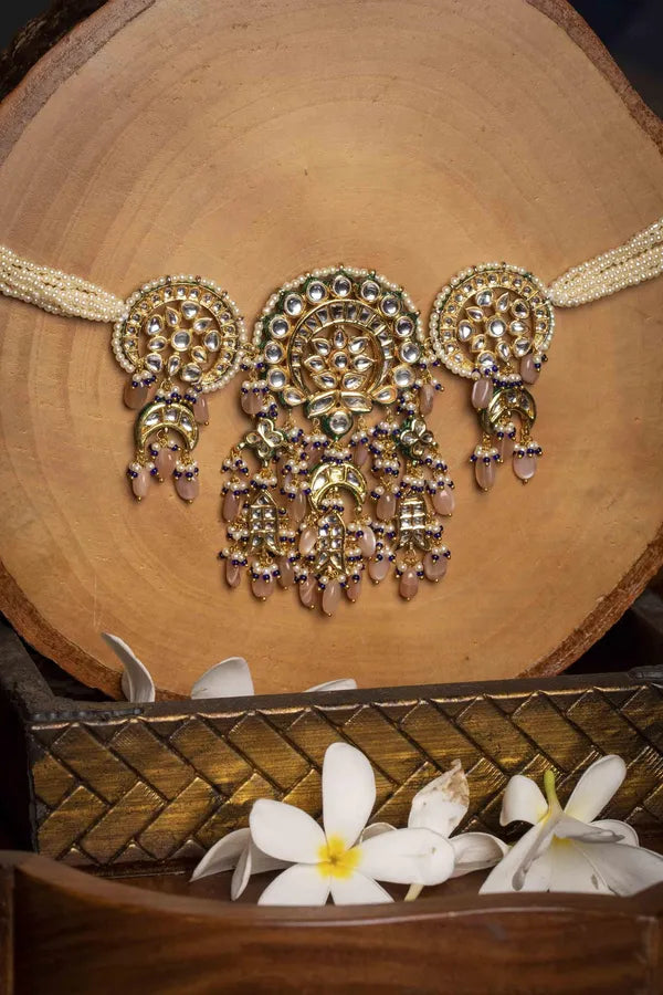 Kundan Round Trippling Choker