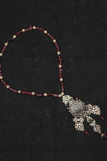 Silver Pendant Tourmaline Drops Necklace