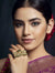 Gold Finish Green Kundan Pearl Ring