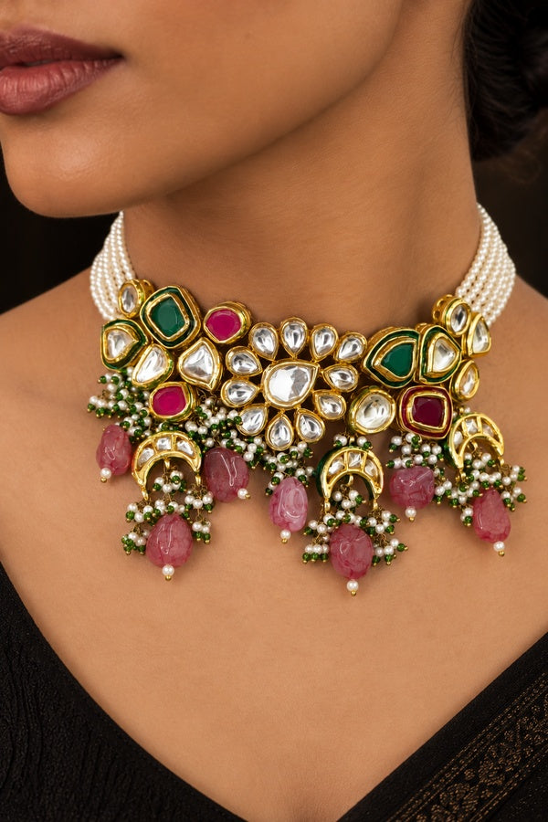 Assymmetric Red Rocks Choker Necklace