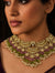 Statement Pink & Green Tourmaline Kundan Choker Necklace