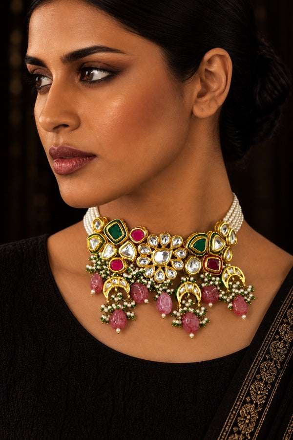 Assymmetric Red Rocks Choker Necklace