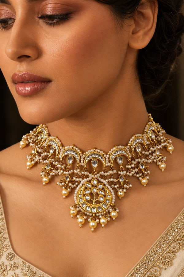Pearl Kundan Choker