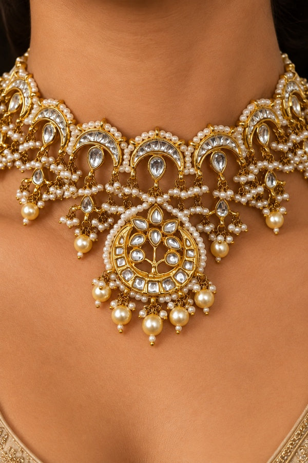Pearl Kundan Choker