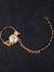 Red & White Biya with Pearls Kundan Nath