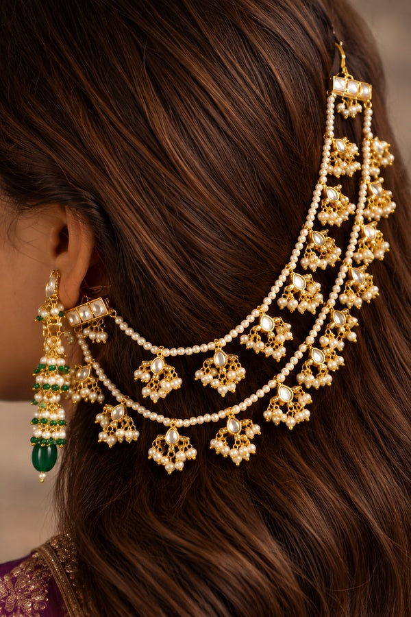 Gold & White Biya Kaan Saharas