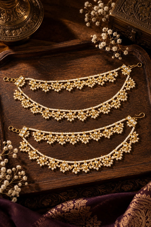 Gold & White Biya Kaan Saharas