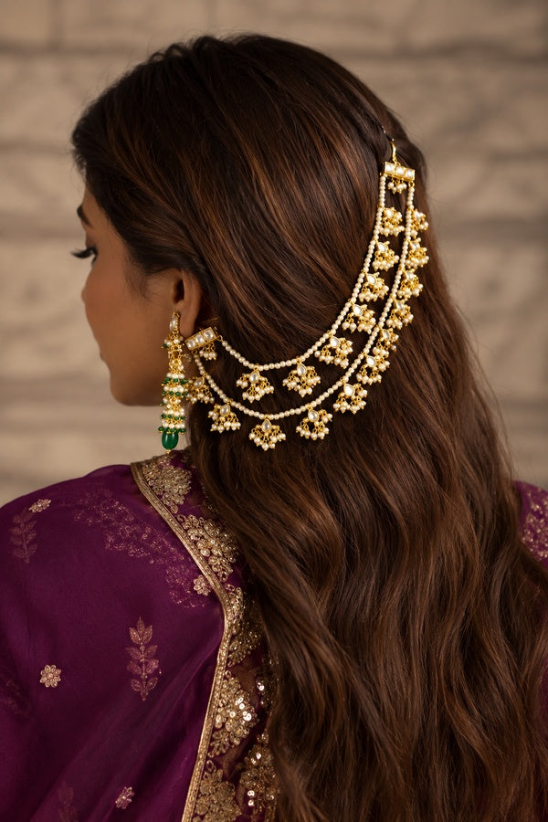 Gold & White Biya Kaan Saharas