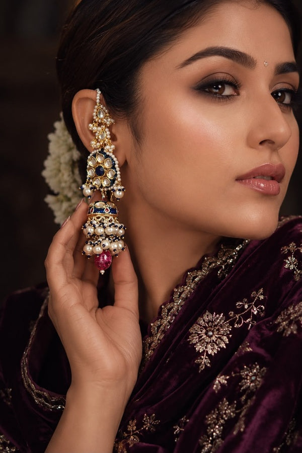 Blue Tourmaline Jhumki