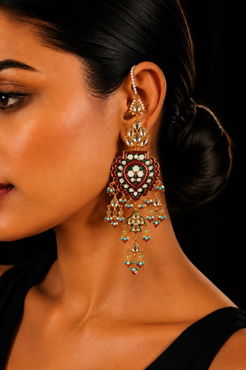 MultiColour Kundan Earrings