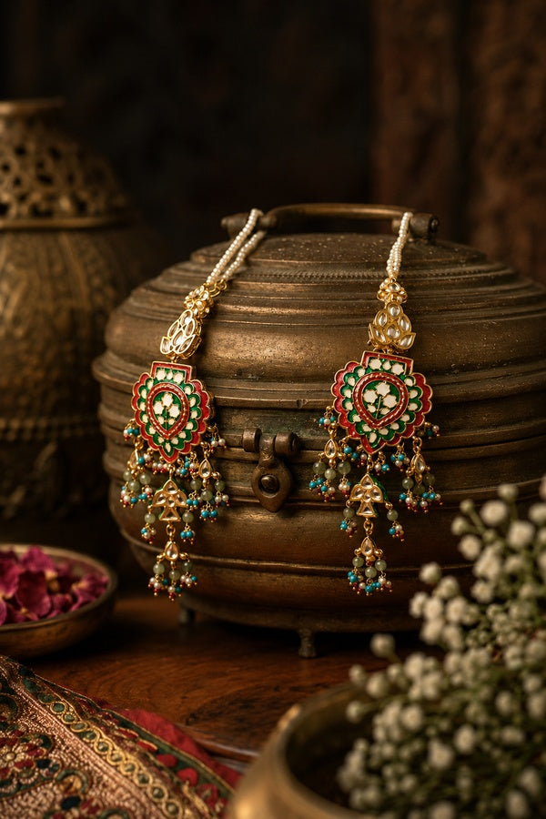 MultiColour Kundan Earrings